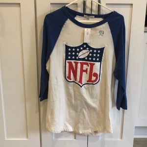 🏈Junk Food Clothing NFL Raglan Shirt NWT🏈